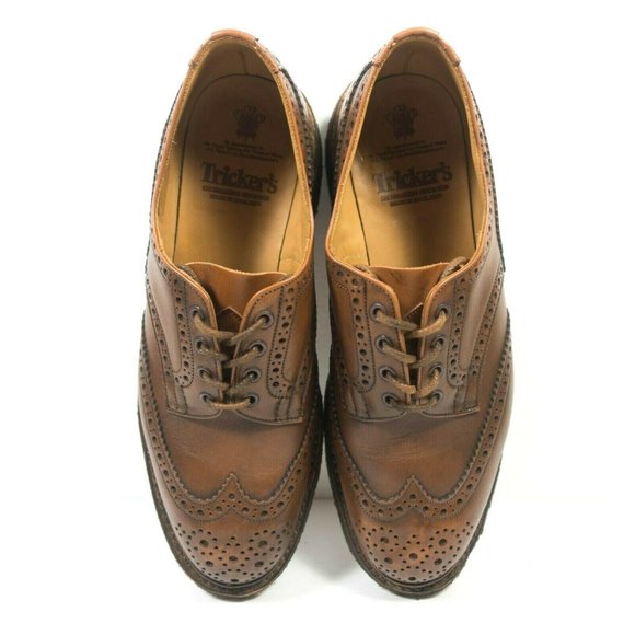Tricker's Keswick Brogue Crepe Sole Derby - Men's Size UK 11 / US 12.5 Wide - Picture 5 of 9